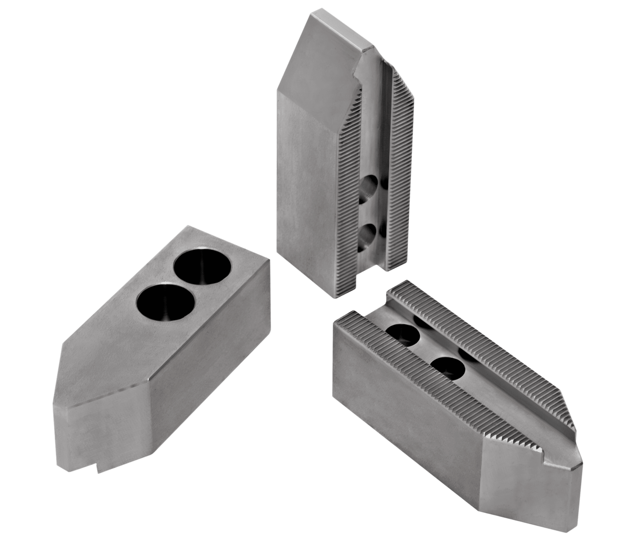 Conjunto de três castanhas Ponta Fina Metalmarchi para torno CNC